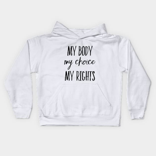 girl power Kids Hoodie by Pinkfeathers